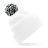Winter hat - mod. B450:White, 100% acrylic, Black, One Size